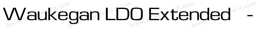 Waukegan LDO Extended 字体字体转换